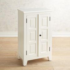 White Windowpane Cabinet
