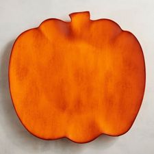 Orange Distressed Pumpkin Charger Plate