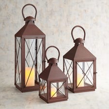 Bennett Brown Metal Lanterns