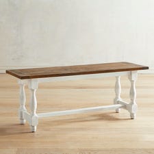Heartland Cafe White Bench