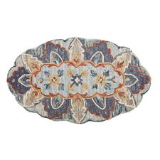 Moya Blue Orange Oval 27x45 Rug