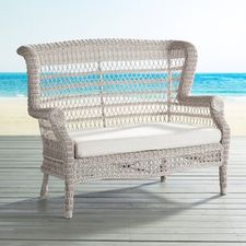 Sunset Pier Parchment Settee