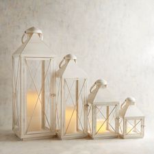 Bennett White Metal Lanterns