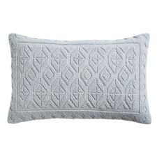 Blue Textured Lumbar Pillow