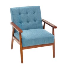 Fuller Teal Geometric Armchair 