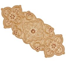 Beaded Gold Metallic Luxe 36" Table Runner