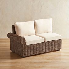 Echo Beach Latte Left Roll Arm Facing Loveseat
