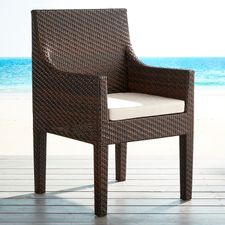 Ciudad Mocha Slope Arm Dining Chair