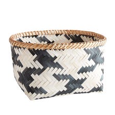 Black & White Bamboo Basket