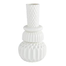 Modern Stacked White Vase