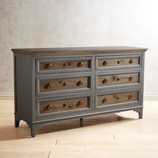 Weston Slate Dresser with Saddle Wood