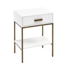 Katy White & Gold Nightstand 
