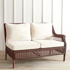 Sunset Pier Chestnut Brown Right Arm Facing Loveseat