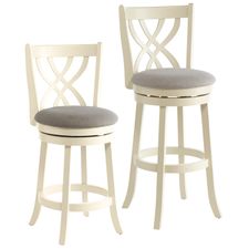 Holbrook White Swivel Counter & Bar Stool