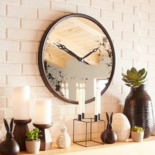 Antiqued Mirror Wall Clock