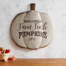 Galvanized Pumpkin Wall Decor