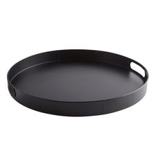 Black Metal Round Tray