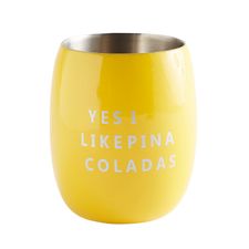 Yes I Like Pina Coladas Double-Wall Stemless Wine Glass