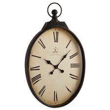 Black Antiqued Wall Clock 