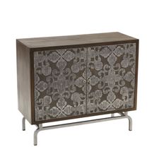 Wood & Metal 2 Door Cabinet