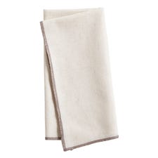 Ivory Gray Edge Napkin