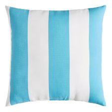 Striped 16" Turquoise Pillow
