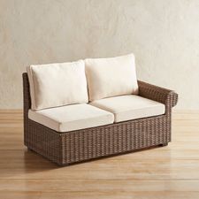 Latte Right Roll Arm Facing Loveseat