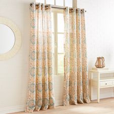 Kline Medallion Multicolor Grommet Curtain