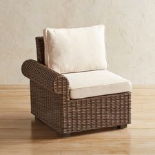 Echo Beach Latte Left Roll Arm Facing Chair