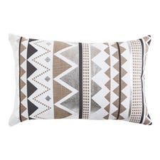 Modern Geometric Striped Black & White Pillow