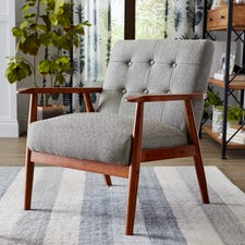 Fuller Black & White Geometric Armchair 