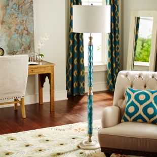 Helena Mosaic Blue Floor Lamp 