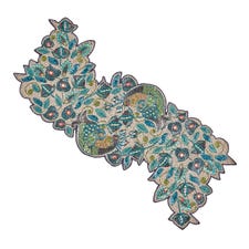 37" Peacock Beaded Table Runner 