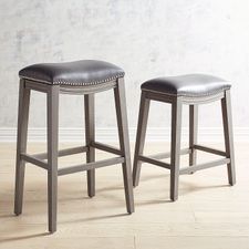 Halsted Petwer Counter & Bar Stools with Stone Gray Wood