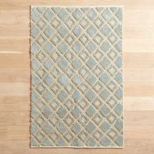 Diamond Jute Blue Rug