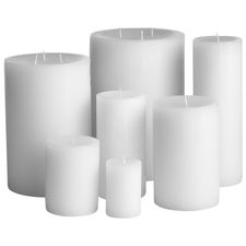 Unscented White Candles