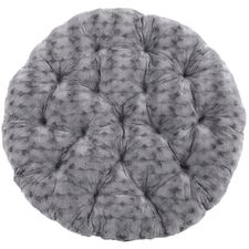 Fuzzy Charcoal Papasan Cushion