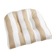 Standard Contour Chair Cushion in Natural Stripe