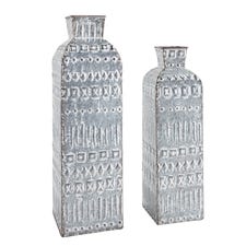 Metal Stamped Vase