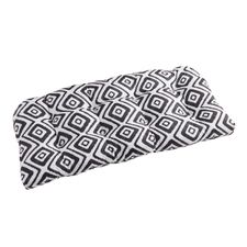 Large Contour Settee Cushion in Ikat Black