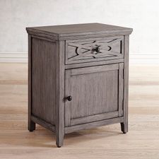 Catherine Mineral Gray Bedside Chest