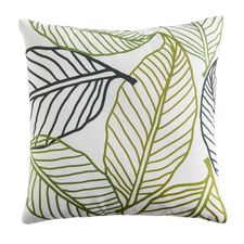 Leaves 16" Square Pillow in Green