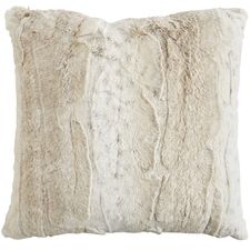 Fuzzy Faux Snow Leopard Pillow