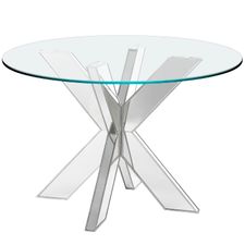 Simon Mirrored X Dining Table Base