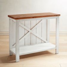 Farmhouse White Small Console Table
