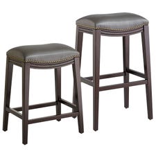 Halsted Pewter Backless Counter & Bar Stool