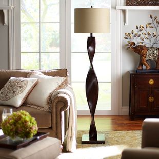 Brown Twist Floor Lamp