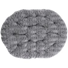  Double Papasan Cushion in Fuzzy Charcoal