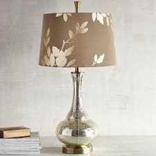 Gold Leaf Glass Table Lamp