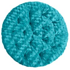 Fuzzy Teal Papasan Cushion